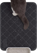 Conlun PVC Cat Litter Mat 24" x 15" Inch Black, Non-Slip, Less Waste Cat Litter Box Mat, Soft on Kitty’s Paws, Urine Waterproof