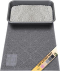 Neater Pets Neater Mat Cat Litter Mat, Thick & Durable Cat Mat for Litter Box, Trapper Pad Catches Mess to Protect Indoor Floors, Soft on Kitty Paws, Anti-Skid Grip Backing, Easy to Clean, Charcoal