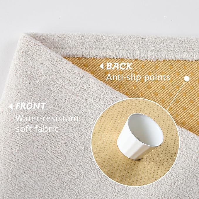 PuTian 100% Waterproof Couch Cover for Dogs - Anti-Scratch Washable Non Slip 2 Cushion Cover Blanket for L Shaped Sectional Recliner Chair Sofa Slipcover for Pet Cats Kids, 71''X102'' Creamy White