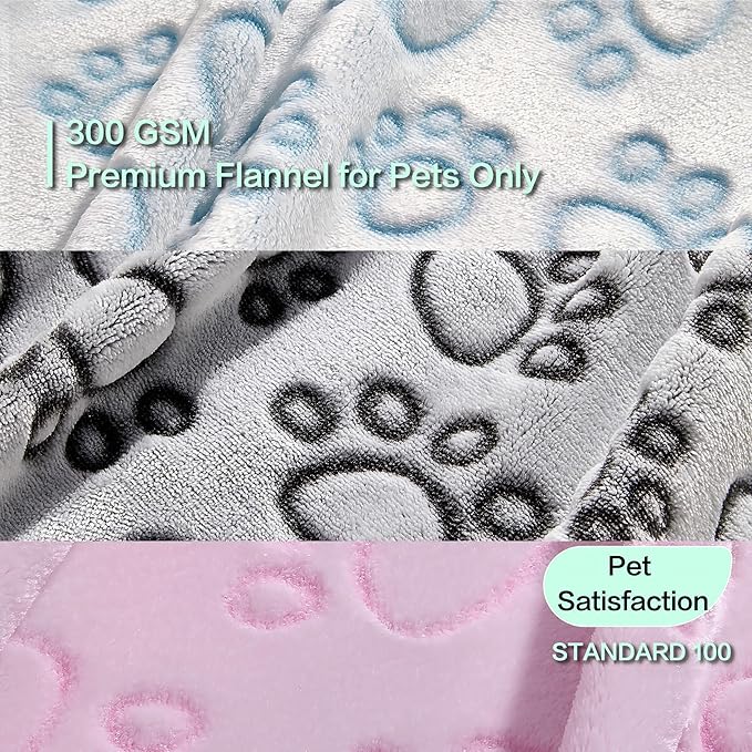 Stuffed 3pcs Premium Soft Dog Blankets for Small Dogs, Cat Blanket Calming Washable for Bed Couch Crate Protection Cover, Dog Puppy Kitten Essentials Christmas Dog Gifts, 24 * 32 inches