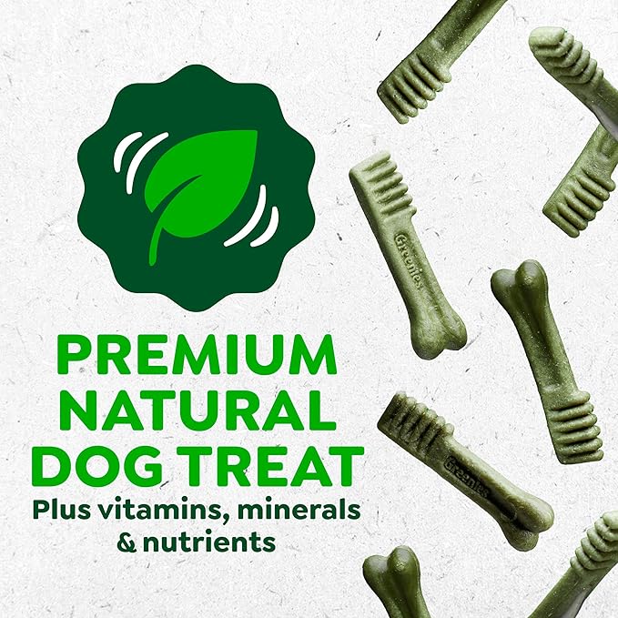 Greenies Veterinarian-Recommended Adult Natural Dental Dog Treats Large Size, Dog Dental Chews, Original Flavor, 6 oz. Pack, 4 Count