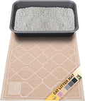 Neater Pets Neater Mat Cat Litter Mat, Thick & Durable Cat Mat for Litter Box, Trapper Pad Catches Mess to Protect Indoor Floors, Soft on Kitty Paws, Anti-Skid Grip Backing, Easy to Clean, Beige