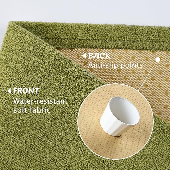 PuTian 100% Waterproof Couch Cover for Dogs - Anti-Scratch Washable Non Slip 2 Cushion Cover Blanket for L Shaped Sectional Recliner Chair Sofa Slipcover for Pet Cats Kids, 71''X118'' Boho Green