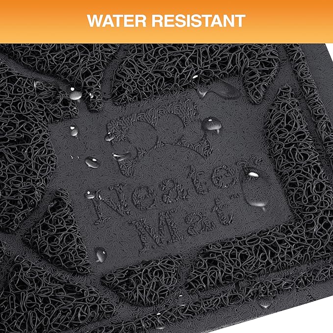 Neater Pets Neater Mat Cat Litter Mat, Thick & Durable Cat Mat for Litter Box, Trapper Pad Catches Mess to Protect Indoor Floors, Soft on Kitty Paws, Anti-Skid Grip Backing, Easy to Clean, Black