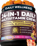 24-in-1 Daily Multivitamin Dog Chews – Joint, Skin & Coat, Digestion & Immunity Support – Glucosamine, Omega-3, Probiotics for Gut Health – PhD-Endorsed, 140 Chews, Bacon Flavor