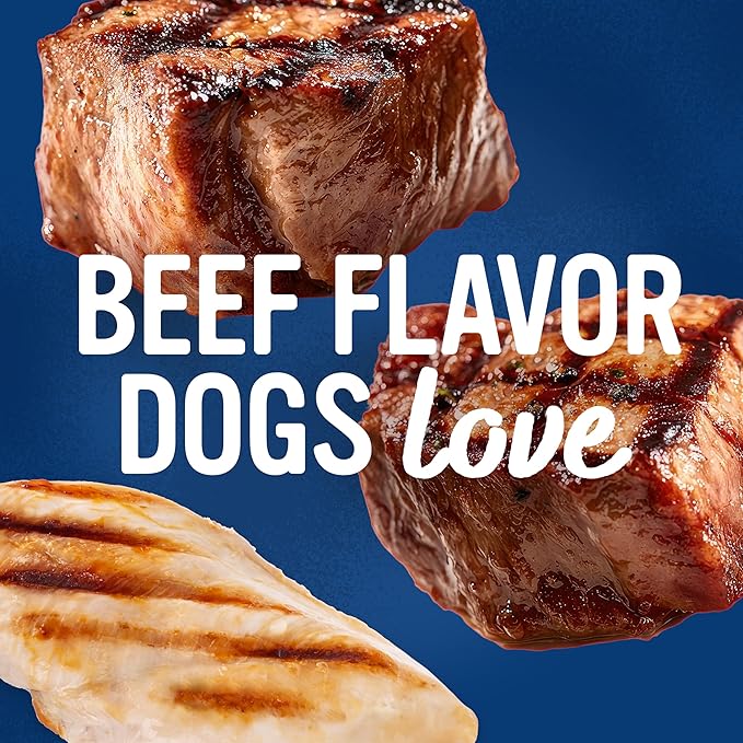 Blue Dog Bakery Protein Jerky Sticks | Medium, Soft Beef Flavor Chew Sticks | Natural Healthy Dog Treats, 6 oz (Pack of 8)