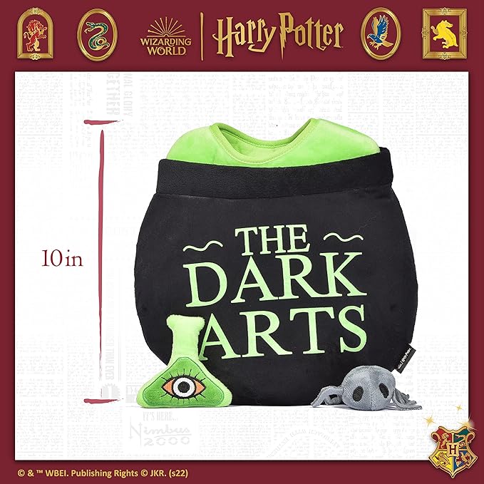 Harry Potter 10" Dark Arts Potion Burrow Toy | Harry Potter Dog Toy Dark Arts Cauldron with Plush Removable Parts | Harry Potter Dark Arts Cauldron, Potion, and Spider Toys for Dogs