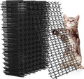 Hmyomina 16 x 8 Inch Scat Mat for Cats, 10 Pack Cat Scat Mat with Spikes - Deterrent Mat for Cats and Dogs - Cat Deterrent Outdoor & Indoor