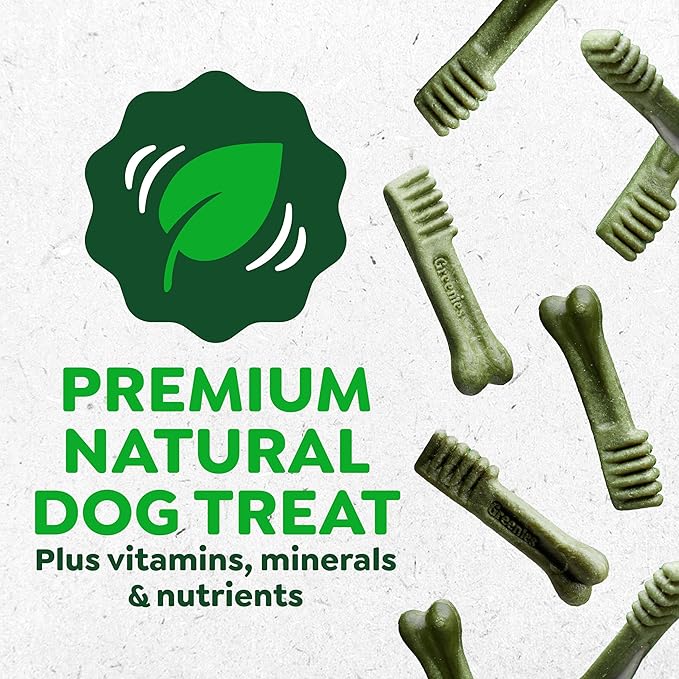 Greenies Veterinarian-Recommended Adult Natural Dental Dog Treats Petite Size, Dog Dental Chews, Original Flavor, 3 oz. Pack, 5 Count