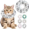Soft Cat Cone Collar, Cute Cats Recovery Collar Suitable for Small, Medium, Large cat,Elizabethan Neck Collar for Cats After Surgery (Cow, Small)