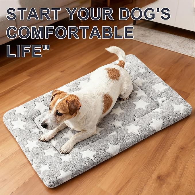 Dog Bed Mat, Reversible Crate Pads for Small/Medium/Large Dogs & Cats Sleeping, Portable & Soft, Dog Beds Crate Pad M(30"*20"*1.5")