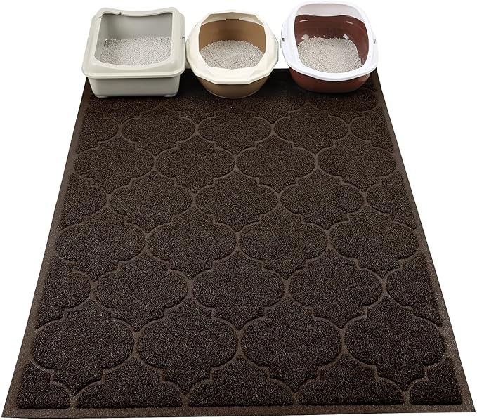 LittleTiger Cat Litter Mat, XL Super Size, Phthalate Free, Easy to Clean, 46x35 Inches, Durable, Soft on Paws, Large Litter Mat.