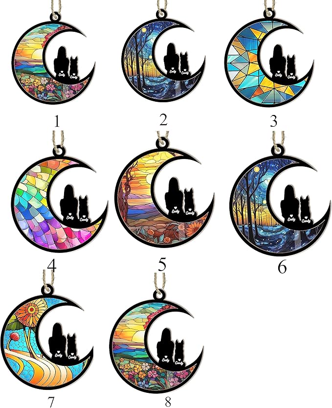 Dog Memorial Ornament, Pet Loss Suncatcher, Gifts for Dog Lovers