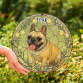 Custom Pet Memorial Sun Catcher, Glass Window Hanging with Photo, Floral Tribute Keepsake, Sympathy Gift for Dog or Cat Loss 3