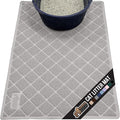 GORILLA GRIP Cat Litter Box Mat, 35x23, Water Resistant, US Designed Kitty Litter Trapping Mats, Easy to Clean, Scatter Control, Less Mess and Clean Floors, Kitten Supplies for Indoor Cats, Light Gray