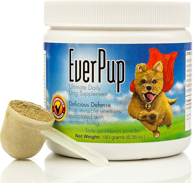 EverPup Ultimate Daily Dog Supplement with Glucosamine, Prebiotics, Probiotics, Apoptogens, Vitamins and Minerals for Healthy Joints, Immunity, Digestion, Skin Health