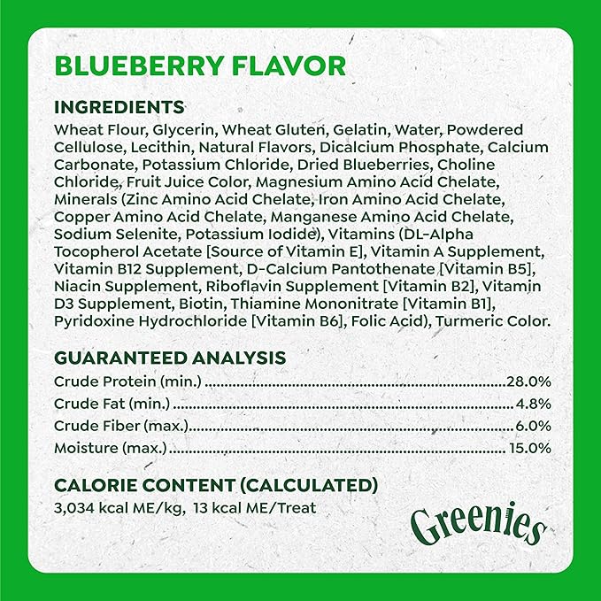 Greenies Anytime Bites Dog Treats, Blueberry Flavor, Dog Training Treats, 24 oz. Bag