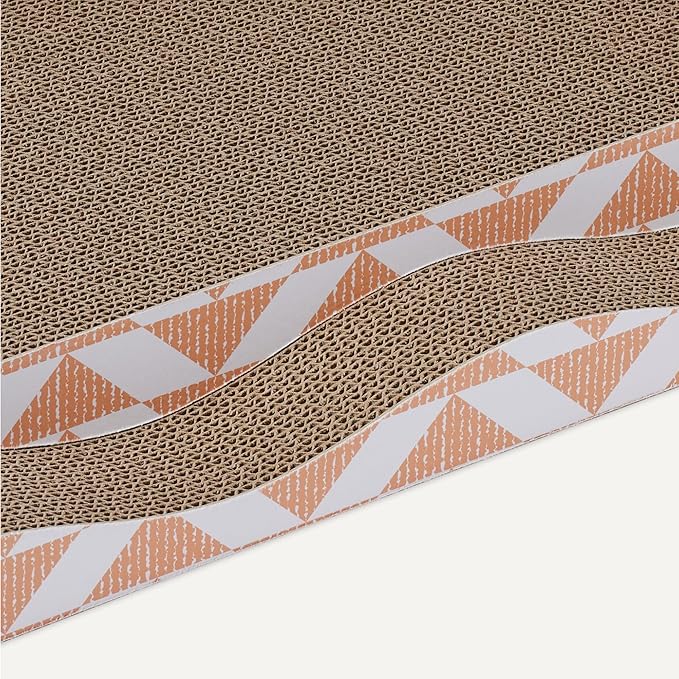 Amazon Basics New Cat Scratch Post, Single Layer with Curve, 16.5 x 8.1 x 1.6 in, 2-Pack