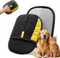 Pet Hair Removal Glove for Dogs & Cats, Reusable Magic Brush Electrostatic Pet Hair Remover Tool for Couch, Carpet, Clothes, Newly Upgraded (Black-Yellow Large 1-Pack)