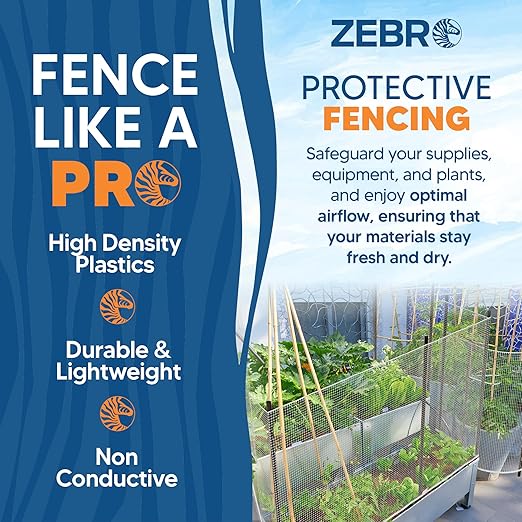 Plastic Hardware Mesh Screen & Fence Roll (3' x 15' - White) - Indoor/Outdoor Balcony, Patio & Porch Netting - Safety Barrier Fence for Pets & Kids