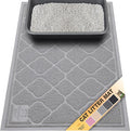 Neater Pets Neater Mat Cat Litter Mat, Thick & Durable Cat Mat for Litter Box, Trapper Pad Catches Mess to Protect Indoor Floors, Soft on Kitty Paws, Anti-Skid Grip Backing, Easy to Clean, Grey