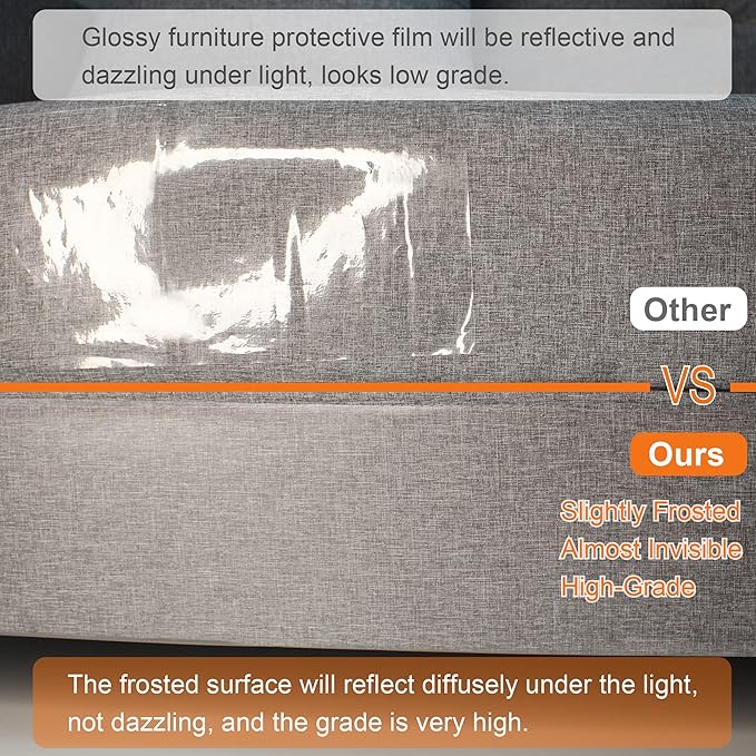 Anti-Cat Scratch Furniture Protector from Cats scratching-12-Pack NO PINS Pain Clear Sofa Guard Tape for Couches, Deterrent Pet Protection Film to Stop Cats Clawing Corners & Edges