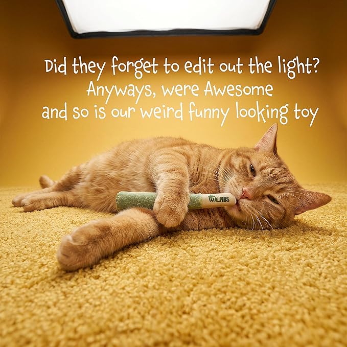 LIT LABS Cat Doobie 3 Pack Catnip Toys for Cats, Funny Cat Toys, Safe Kitten Teething Chew and Kicker Toys, Stress Relieving Indoor Cat Gifts that Hit Different