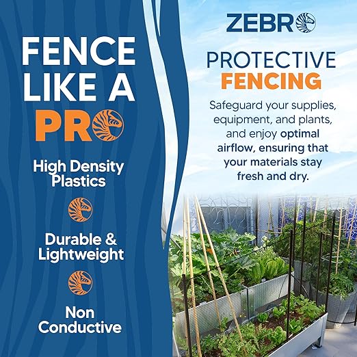 Zebro Plastic Mesh Screen & Fence Roll (3' x 15' - Black) - Indoor/Outdoor Balcony, Patio & Porch Netting - Safety Barrier Fence for Pets & Kids
