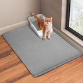 GRELY 35''X 25'' Large Litter Mat, 2 Layer Cat Litter Mat Litter Trapping Mat,Litter Box Mats for Floor, Cats Litterbox Catcher Rug for Kitty Pet, Waterproof Urine Proof,Non-Slip