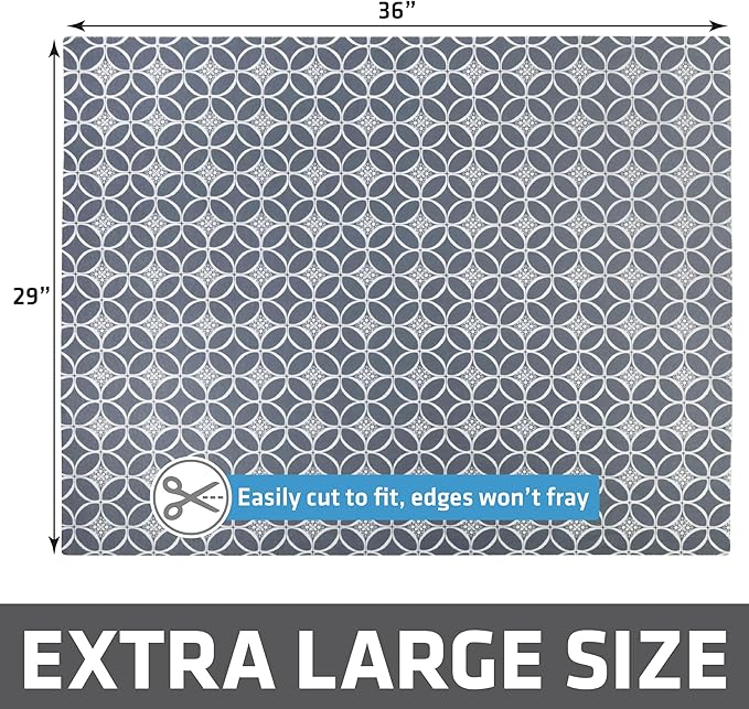 Drymate XL Original Cat Litter Mat, Contains Mess from Box, Protects Floors, Urine-Proof, Machine Washable, Soft on Kitty Paws, Absorbent, Waterproof (USA Made, Recycled Content)(29”x36”)(Indigo Grey)