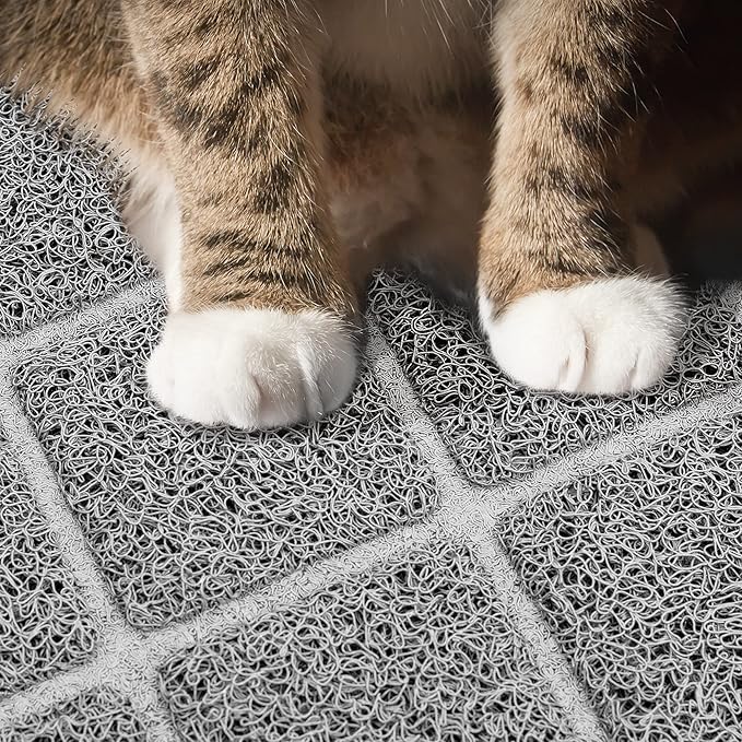Niubya Premium Cat Litter Mat, Litter Box Mat with Non-Slip and Waterproof Backing, Litter Trapping Mat Soft on Kitty Paws and Easy to Clean, Cat Mat Traps Litter from Box