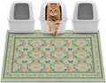 Unicorn Catcher 40x30 inches Cat Litter Mat Non-Slip Bottom Litter Box Mat Urine-Proof Soft Litter Mat for Cats Waterproof Pads Protects Floors Cat Mat for Litter Box