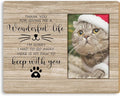 Cat Memorial Gifts 4x6 Picture Frame, Pet Memorial Remembrance Gifts for Cats, Loss of Cat Sympathy Gift Picture Photo Frames for Desk Tabletop Wall Decoration