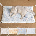 Reversible Silent Cat Bed Self Warming Pet Pad Thin Style Mat Washable Cushion Pad, Pad for Window Perch Outdoor Cat Houses, for Cats, Small Dogs, Rabbits, Non Electric,(Blue Puppy,M)