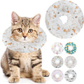 Soft Cat Cone Collar, Cute Cats Recovery Collar Suitable for Small, Medium, Large cat,Elizabethan Neck Collar for Cats After Surgery (White Cat, Small)