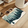 Mysty Winter Fores Pet Feeding Mat–Christmas Stocking Quick Dry Absorbent Dog Cat Food Mat, Non Slip Waterproof Bowl Placemat for Messy Eaters, Pet Accessories for Floors 12"x20"