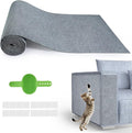 Cat Scratch Furniture Protector, 78.7''x15.8'' Trimmable DIY Self-Adhesive, Durable Corner Scratcher Couch Protectors from Cat Claws for Sofa, Tree Shelves & Scratching Posts (Light Gray)