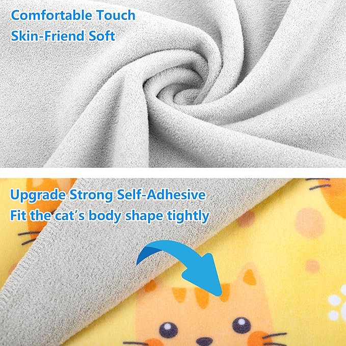 27.5 Inch Cat Grooming wrap Velcro Fabric for Cats Cat wrap for Cutting Nails Pet Grooming Adhesive Restraint Cloth for Calming Anti-Runaway Scratch Bitten Multifunctional Supplies
