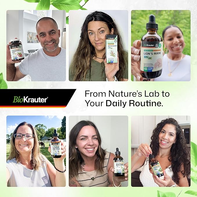 BIO KRAUTER® Сats Сlaw - Liquid Drops Pure Vegan Cats Claw Herb Supplement 625 mg per Serving 4 Fl.Oz 56-Day Supply - Used for Digestive & Immune Support, Natural Antioxidant - Alcohol & Sugar Free