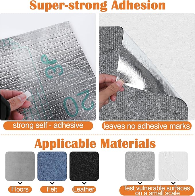 Cat Scratch Furniture Protector - 138" x 13.8" Trimmable Self-Adhesive Cats Claws Scratch Pads, DIY Cat Climbing Couch Protector for Scratch Post Cat Tree Replacement Indoor (Light Gray)