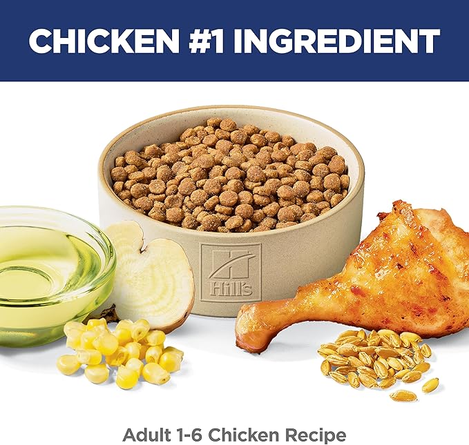 Hill's Science Diet Adult 1-6, Adult 1-6 Premium Nutrition, Dry Cat Food, Chicken Recipe, 4 lb Bag