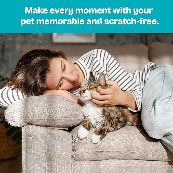 Reli. Cat Scratch Furniture Protector (14 Pack, Double Sided), Combo Pack | Cat Couch Protector from Claws/Clear Anti Scratch Furniture Shield