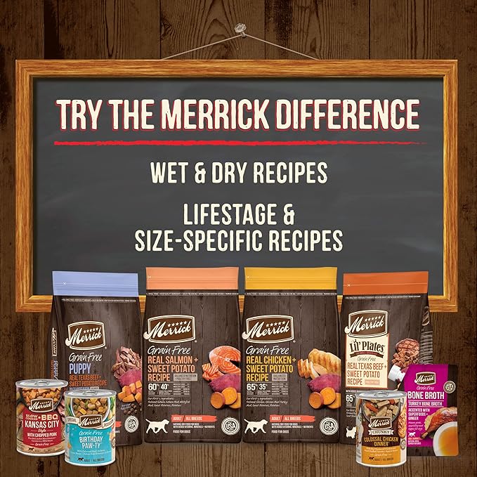 Merrick Oven Baked Natural and Crunchy Bag of Bacon Treats, Cowboy Cookout Recipe with Real Beef and Bacon - 11 oz. Bag (Pack of 2)