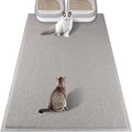 ondware Cat Litter Mat, 47x31.5 in Litters Box Mat Waterproof Non-Slip Easy to Clean Washable Trapping Mat for Kitty(Gray)