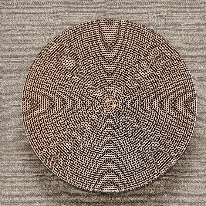 Round Cat Scratcher Pad 10 inch Diameter 3/5 inch Thickness Scratch Replacement Refill Scratching Board Cat scratchers for Indoor Cats (5 Pc)