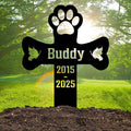 Custom Pet Cross Grave Markers Dog Outdoor | Memorial Burial Markers for Your Furry Friend | Cemetery Grave Pet Headstones for Dogs | Custom with Photo Resting Place Sign for Paw Companions