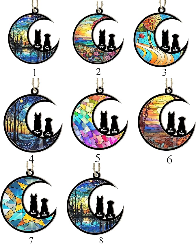 Dog Memorial Ornament Pet Loss Suncatcher, Gifts for Dog Lovers,