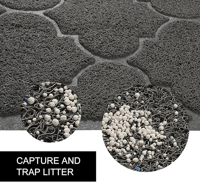 LittleTiger Cat Litter Mat, XL Super Size, Phthalate Free, Easy to Clean, 46x35 Inches, Durable, Soft on Paws, Large Litter Mat.