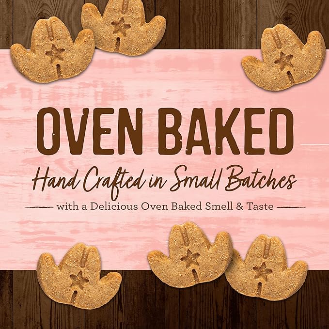 Merrick Oven Baked Natural and Crunchy Bag of Bacon Treats, Cowboy Cookout Recipe with Real Beef and Bacon - 11 oz. Bag