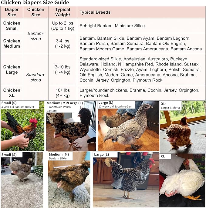 Chicken Diapers Duck Diaper Diaperalls for Hens, Roosters, Ducks, Ducklings - Reusable, Adjustable by Uni Infinity (British Plaid, Chicken XL/Duck Large, 1, Count)